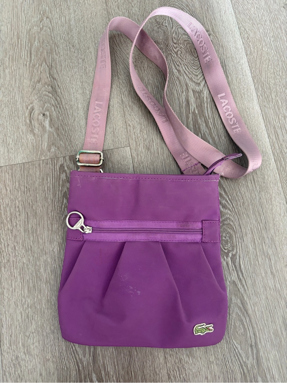 Lacoste Purple Crossbody Bag - Compact Women's Shoulder Bag